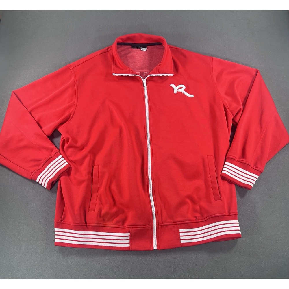 VTG Rocawear Men's 3XL Red Full Zip Jacket Hip Hop Logo Y2K Streetwear 00s